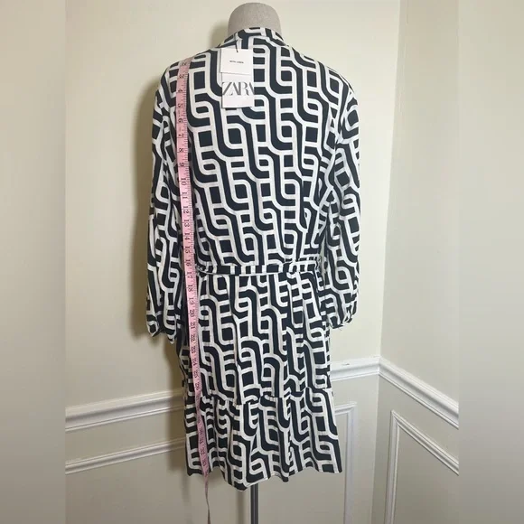 Zara geometric print linen blend - Picture 5 of 8